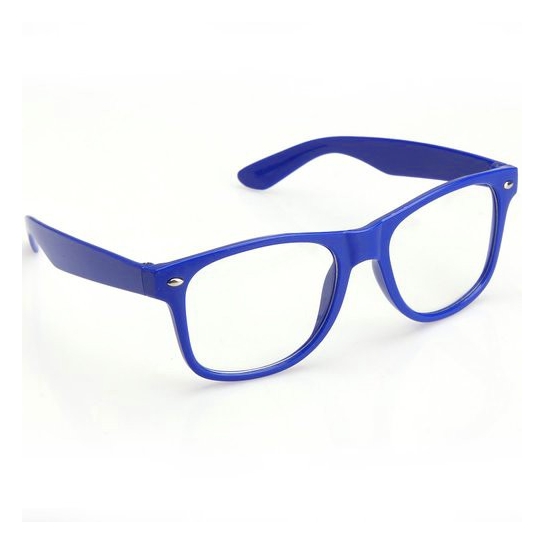 Granatowe okulary zerówki Kujonki  nerdy